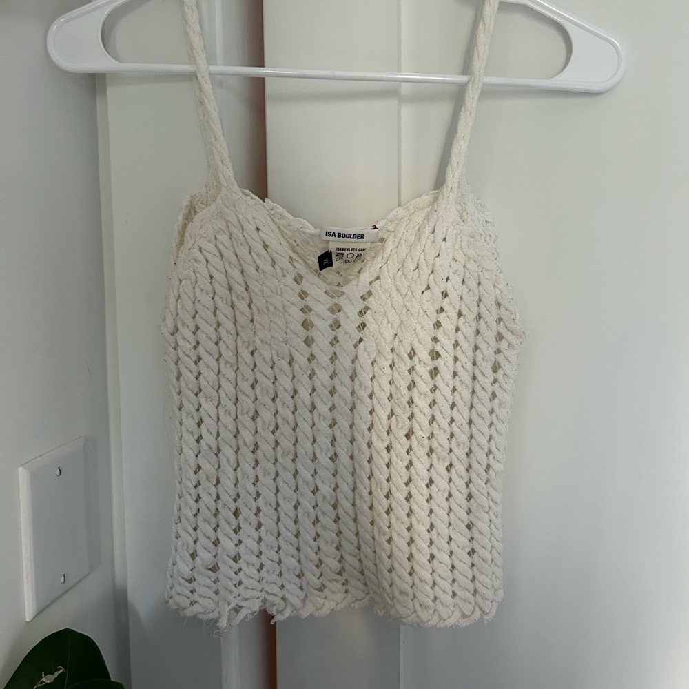 Isa Boulder White minicable tank top